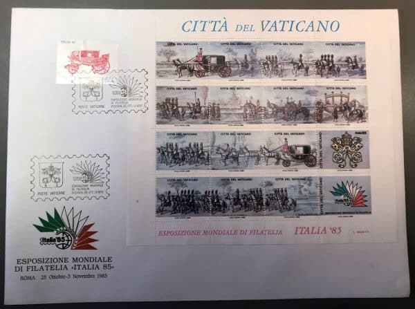 Citta del Vaticano Esposizione Mondiale Filatelia Italia 85