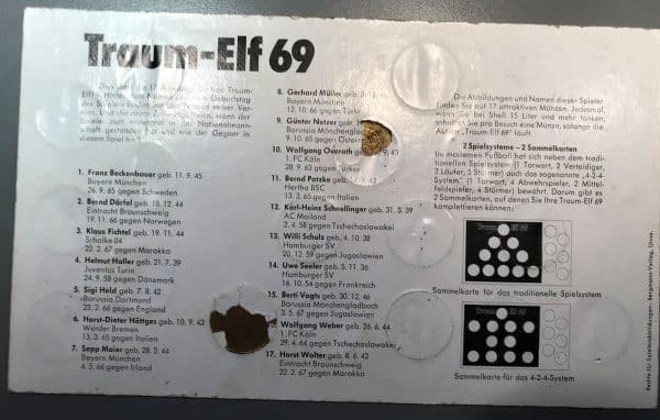 Shell Sammelmünzen Traum Elf 1969